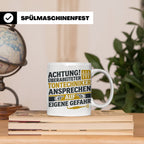 Tontechniker Tasse mit Spruch Überarbeiteter Techniker | Ges – Weiß [farbe:weiß]