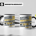 Tontechniker Tasse mit Spruch Überarbeiteter Techniker | Ges – Schwarz [farbe:schwarz]