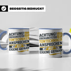 Tontechniker Tasse mit Spruch Überarbeiteter Techniker | Ges – Blau [farbe:blau]