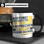 Tontechniker Tasse mit Spruch Überarbeiteter Techniker | Ges – Schwarz [farbe:schwarz]