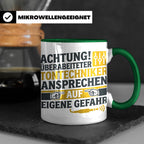 Tontechniker Tasse mit Spruch Überarbeiteter Techniker | Ges – Grün [farbe:grün]