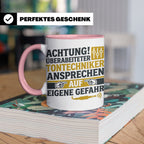 Tontechniker Tasse mit Spruch Überarbeiteter Techniker | Ges – Rosa [farbe:rosa]