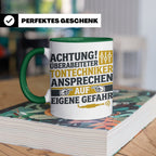 Tontechniker Tasse mit Spruch Überarbeiteter Techniker | Ges – Grün [farbe:grün]