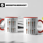 Tontechniker Tasse mit Audio Kabeln & Steckern | Kaffeetasse – Rot [farbe:rot]