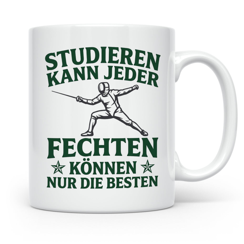 Fechter Tasse mit Spruch Fechten können nur die Besten, Gesc – Weiß [farbe:weiß]