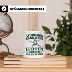 Fechter Tasse mit Spruch Fechten können nur die Besten, Gesc – Weiß [farbe:weiß]