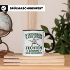 Fechter Tasse mit Spruch Fechten können nur die Besten, Gesc – Schwarz [farbe:schwarz]