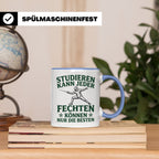 Fechter Tasse mit Spruch Fechten können nur die Besten, Gesc – Blau [farbe:blau]