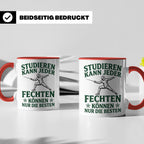 Fechter Tasse mit Spruch Fechten können nur die Besten, Gesc – Rot [farbe:rot]