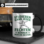 Fechter Tasse mit Spruch Fechten können nur die Besten, Gesc – Schwarz [farbe:schwarz]