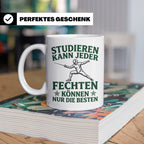 Fechter Tasse mit Spruch Fechten können nur die Besten, Gesc – Weiß [farbe:weiß]