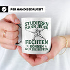 Fechter Tasse mit Spruch Fechten können nur die Besten, Gesc – Weiß [farbe:weiß]