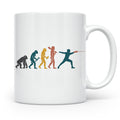 Fechten Tasse Evolution des Fechters, lustiges Degen Florett – Weiß [farbe:weiß]