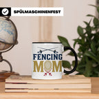 Fechten Mama Tasse, Degen Florett Säbel, Kaffeetasse für Fec – Schwarz [farbe:schwarz]