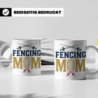 Fechten Mama Tasse, Degen Florett Säbel, Kaffeetasse für Fec – Weiß [farbe:weiß]