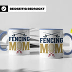 Fechten Mama Tasse, Degen Florett Säbel, Kaffeetasse für Fec – Blau [farbe:blau]