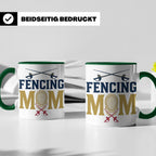 Fechten Mama Tasse, Degen Florett Säbel, Kaffeetasse für Fec – Grün [farbe:grün]