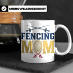 Fechten Mama Tasse, Degen Florett Säbel, Kaffeetasse für Fec – Weiß [farbe:weiß]