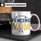 Fechten Mama Tasse, Degen Florett Säbel, Kaffeetasse für Fec – Rosa [farbe:rosa]