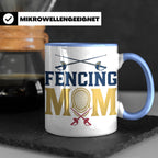Fechten Mama Tasse, Degen Florett Säbel, Kaffeetasse für Fec – Blau [farbe:blau]