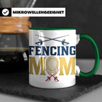 Fechten Mama Tasse, Degen Florett Säbel, Kaffeetasse für Fec – Grün [farbe:grün]