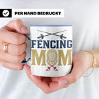 Fechten Mama Tasse, Degen Florett Säbel, Kaffeetasse für Fec – Blau [farbe:blau]