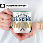 Fechten Mama Tasse, Degen Florett Säbel, Kaffeetasse für Fec – Grün [farbe:grün]