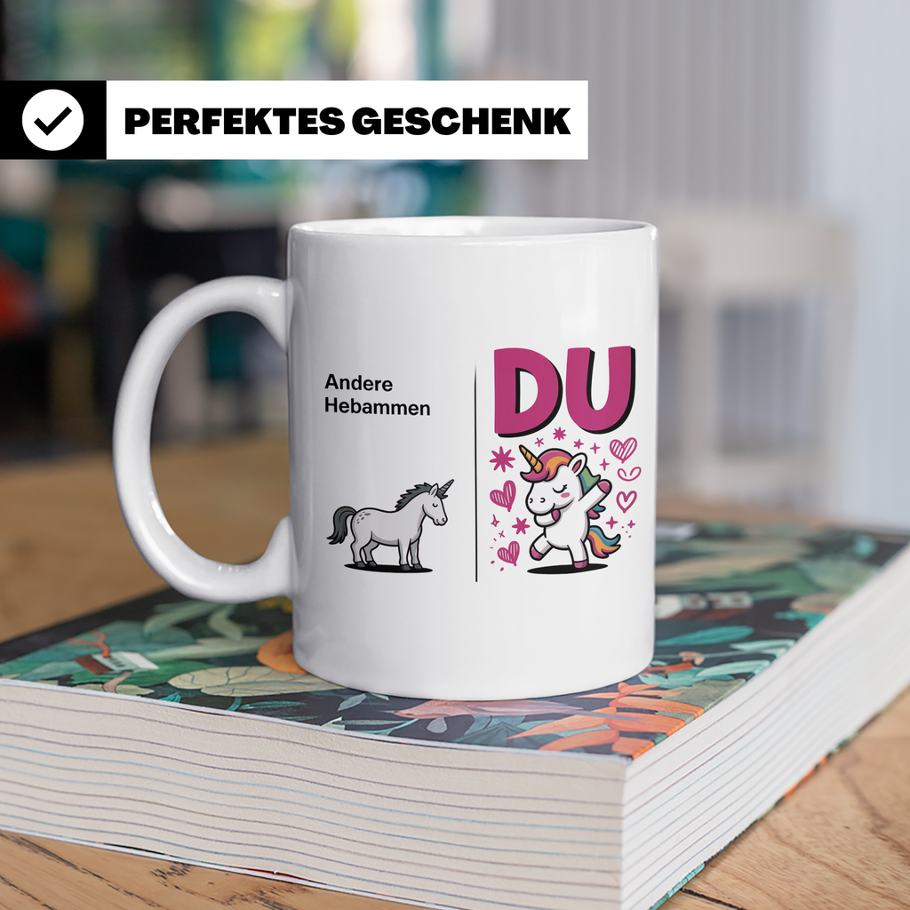Hebammen Tasse Einhorn Geschenkidee - Beste Hebamme Vergleic – Weiß [farbe:weiß]