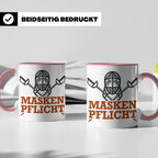 Fechter Tasse mit Maskenpflicht Spruch, lustiges Geschenk fü – Rosa [farbe:rosa]