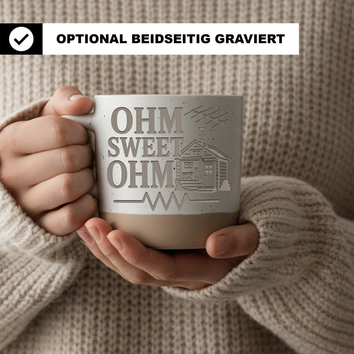Ohm Sweet Tasse - Amateurfunk Geschenk für Funkamateur, Elektroniker & – Bild 2