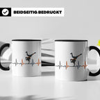 Breakdance Tasse mit Herzschlag, B-Boy Freeze Motiv, Hip Hop – Schwarz [farbe:schwarz]