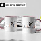 Breakdance Tasse mit Herzschlag, B-Boy Freeze Motiv, Hip Hop – Rosa [farbe:rosa]