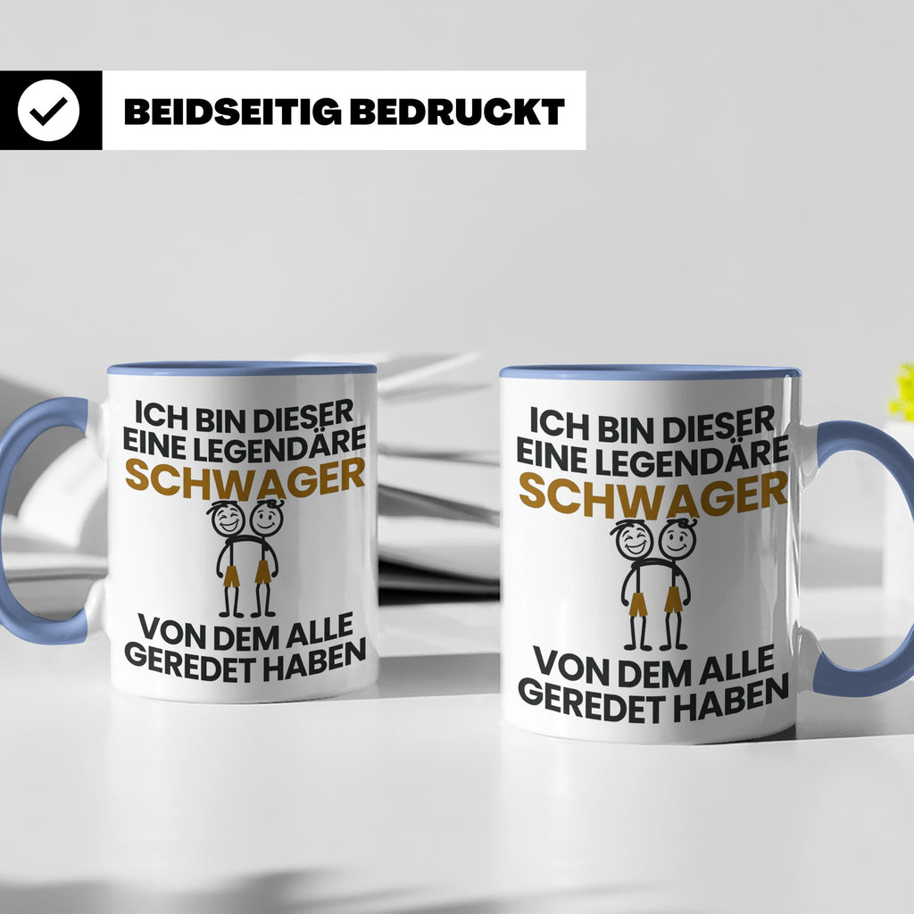 Schwager Tasse Legendärer Schwager Geschenk für Schwager Spr – Blau [farbe:blau]