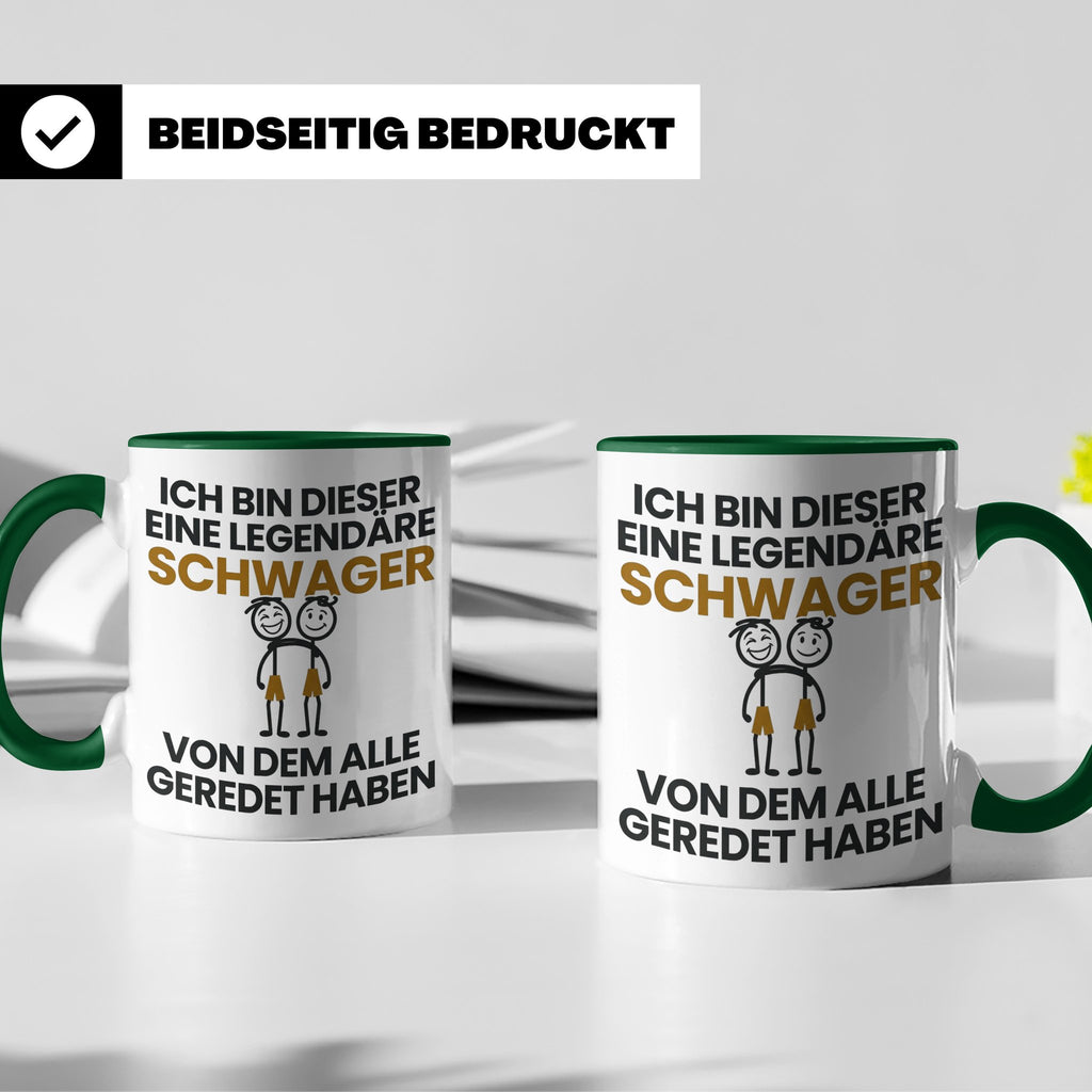 Schwager Tasse Legendärer Schwager Geschenk für Schwager Spr – Grün [farbe:grün]