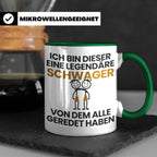 Schwager Tasse Legendärer Schwager Geschenk für Schwager Spr – Grün [farbe:grün]