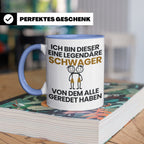 Schwager Tasse Legendärer Schwager Geschenk für Schwager Spr – Blau [farbe:blau]