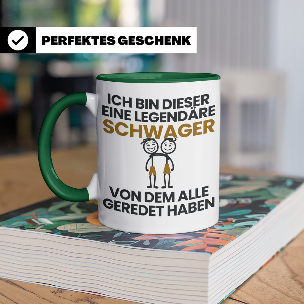 Schwager Tasse Legendärer Schwager Geschenk für Schwager Spr – Grün [farbe:grün]