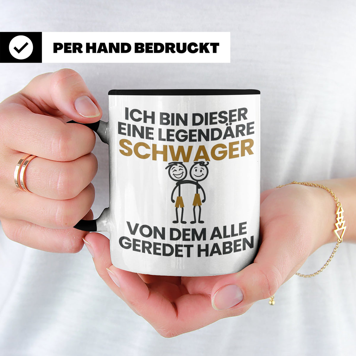 Schwager Tasse Legendärer Schwager Geschenk für Schwager Spr – Schwarz [farbe:schwarz]