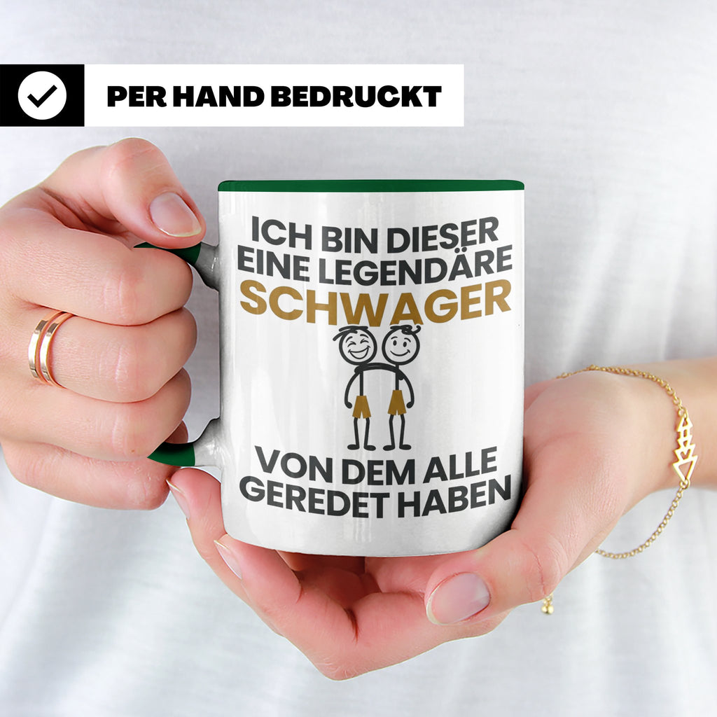 Schwager Tasse Legendärer Schwager Geschenk für Schwager Spr – Grün [farbe:grün]