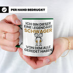 Schwager Tasse Legendärer Schwager Geschenk für Schwager Spr – Grün [farbe:grün]