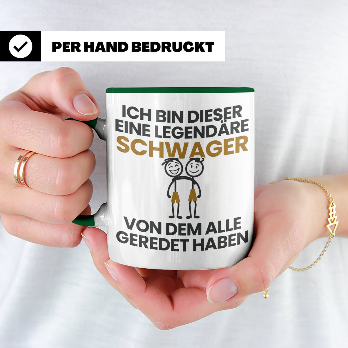 Schwager Tasse Legendärer Schwager Geschenk für Schwager Spr – Grün [farbe:grün]