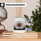 Bigfoot Tasse mit Slackline Motiv | Sasquatch Kaffeetasse fü – Blau [farbe:blau]