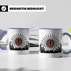 Bigfoot Tasse mit Slackline Motiv | Sasquatch Kaffeetasse fü – Blau [farbe:blau]