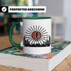 Bigfoot Tasse mit Slackline Motiv | Sasquatch Kaffeetasse fü – Grün [farbe:grün]