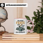 Holzfäller Tasse mit Spruch Ene Mene Fichte | Geschenk für F – Rosa [farbe:rosa]