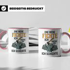 Holzfäller Tasse mit Spruch Ene Mene Fichte | Geschenk für F – Rosa [farbe:rosa]