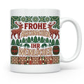Frohe Arschnachten Tasse für Weinlöcher | Lustiges Ugly Chri – Weiß [farbe:weiß]