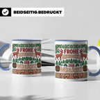 Frohe Arschnachten Tasse für Weinlöcher | Lustiges Ugly Chri – Blau [farbe:blau]