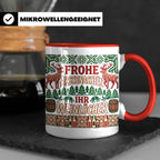 Frohe Arschnachten Tasse für Weinlöcher | Lustiges Ugly Chri – Rot [farbe:rot]