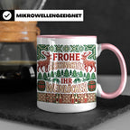 Frohe Arschnachten Tasse für Weinlöcher | Lustiges Ugly Chri – Rosa [farbe:rosa]